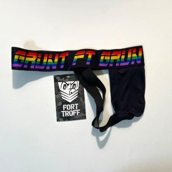 Fort Troff "GRUNT" Size "S" Mesh Pride Athletic Supporter - Black-PRIDE Colors - Picture 10 of 11